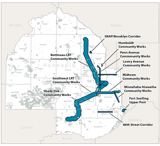 Community Works program map